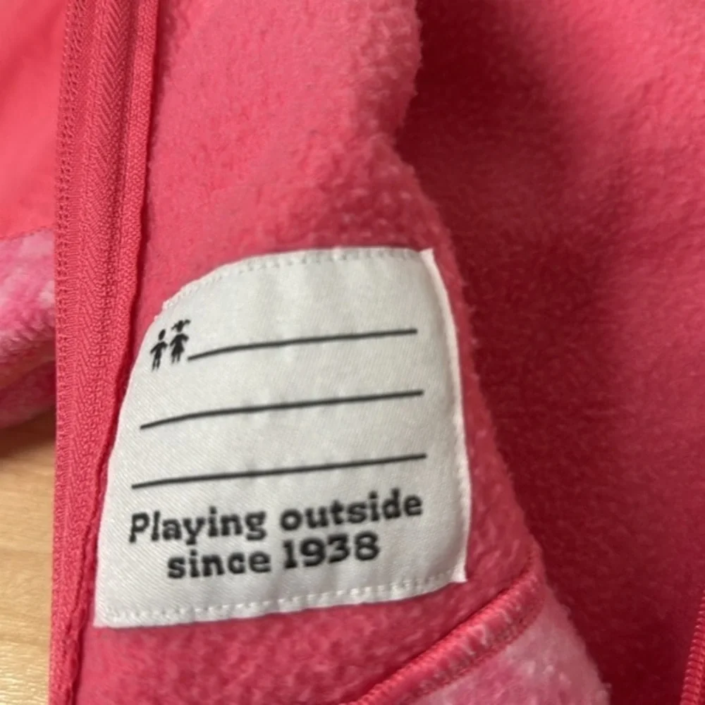 Columbia Steens overlay hooded pink fleece zip‎ up toddler 2T jacket